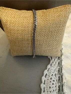 Stainless Steel Silver Chain Bracelet for Women size 8
